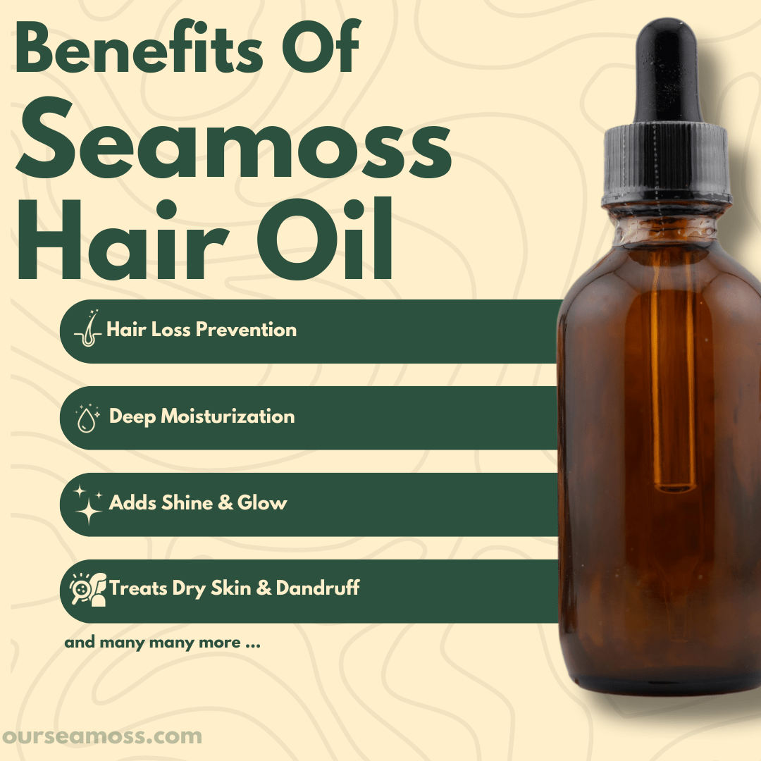 Sea Moss Infused Premium Hair/Beard Growth Oil (All Natural Ingredients)